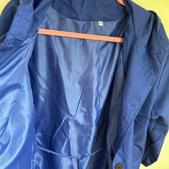 Cobalt Blue Raincoat NWOT - Picture 5 of 5